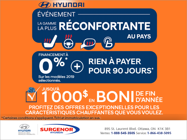 L'événement la gamme la plus réconfortante au pays!