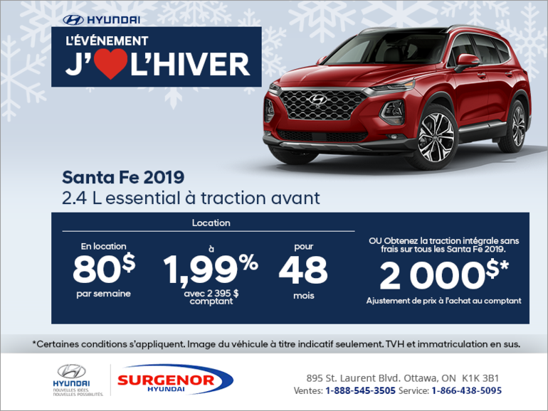 Procurez-vous le Santa Fe 2019