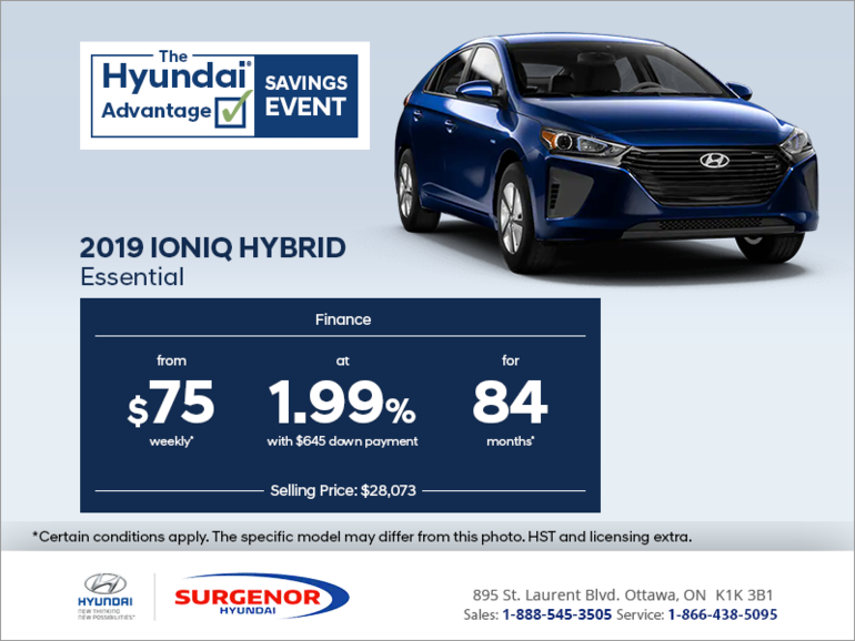 Finance the 2019 Ioniq Hybrid!
