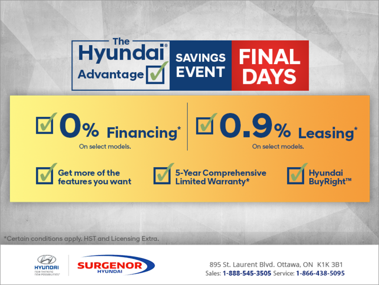 The Hyundai Advantage Saving Event!