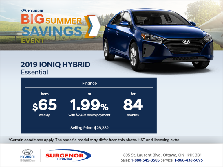 Finance the 2019 IONIQ Hybrid!