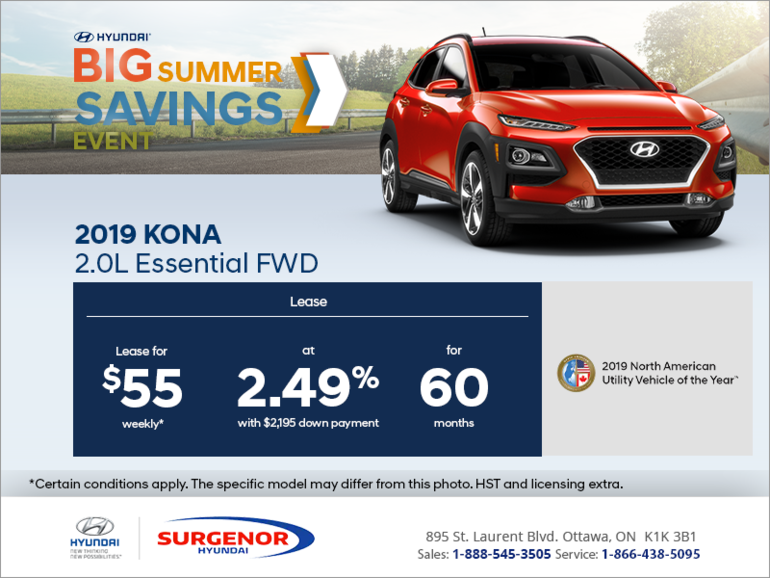 Lease the 2019 Kona!