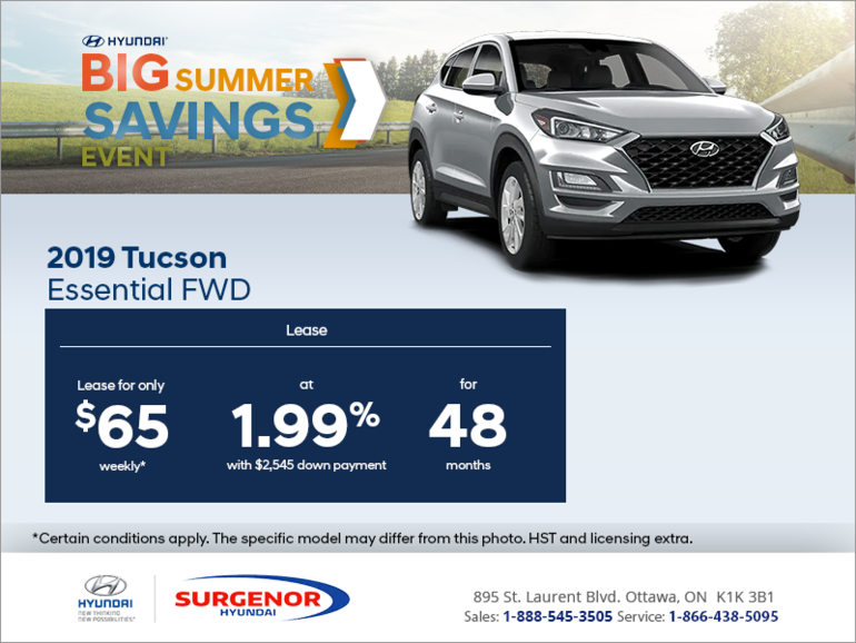 Lease the 2019 Tucson today!