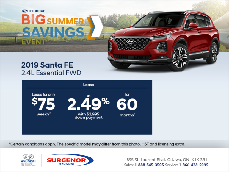 Lease the 2019 Sante Fe today!