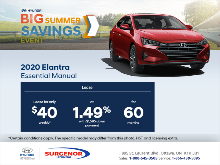 Lease the 2020 Elantra!