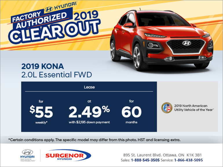 Lease the 2019 Kona!