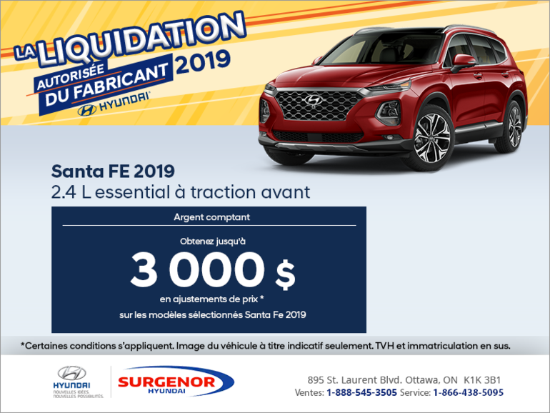 Obtenez le Santa Fe 2019!
