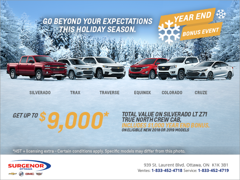 Chevrolet's Year End Bonus Event!