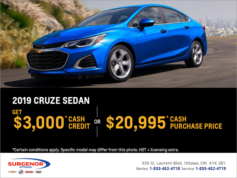 Get the 2019 Chevrolet Cruze Sedan
