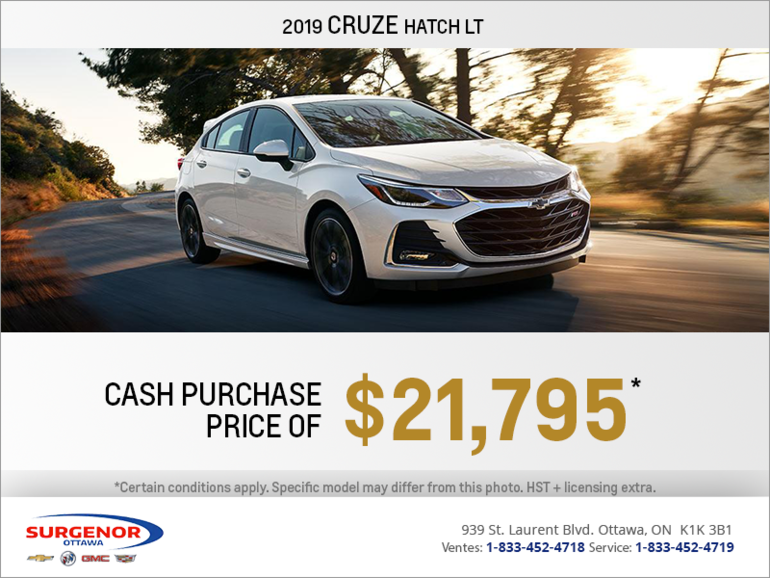 Get the 2019 Chevrolet Cruze Hatch