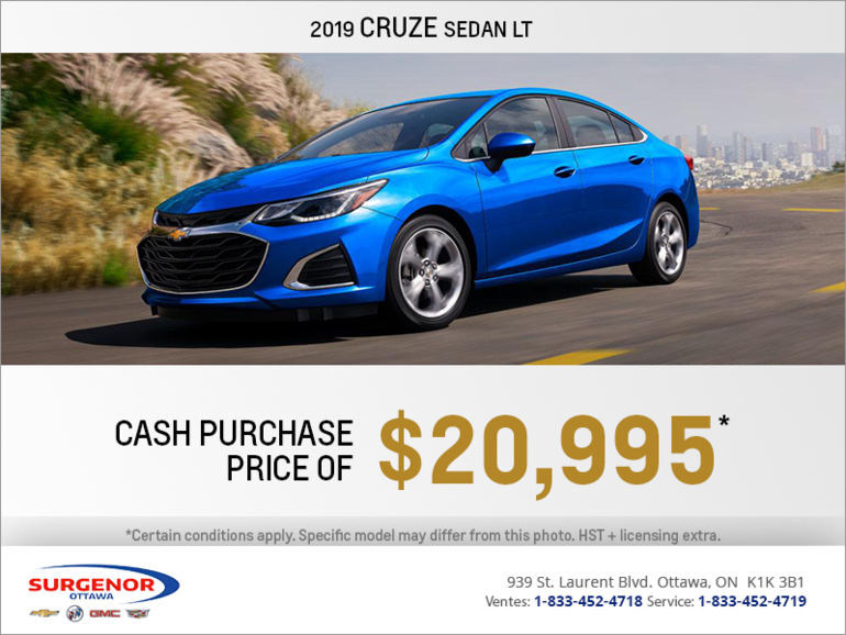 Get the 2019 Chevrolet Cruze Sedan