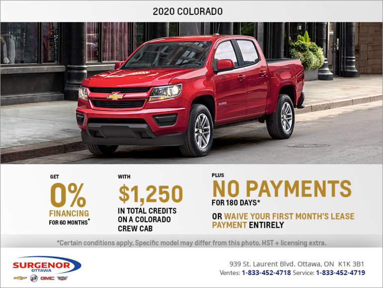 Get the 2020 Chevrolet Colorado | Surgenor Ottawa