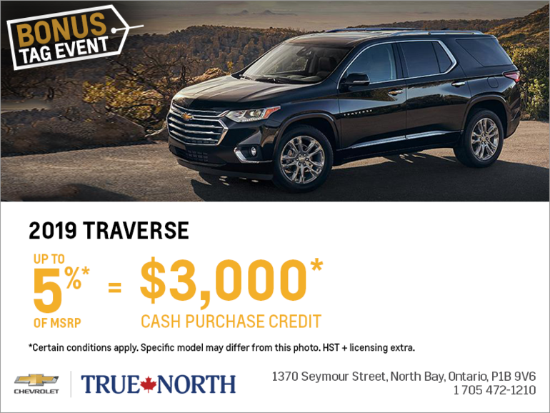 Get the 2019 Chevrolet Traverse