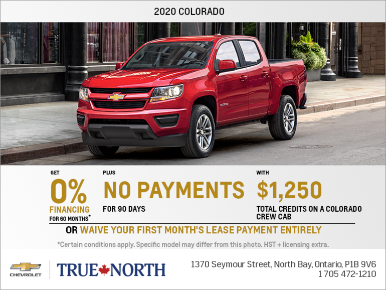 Get The 2020 Chevrolet Colorado At True North Chevrolet