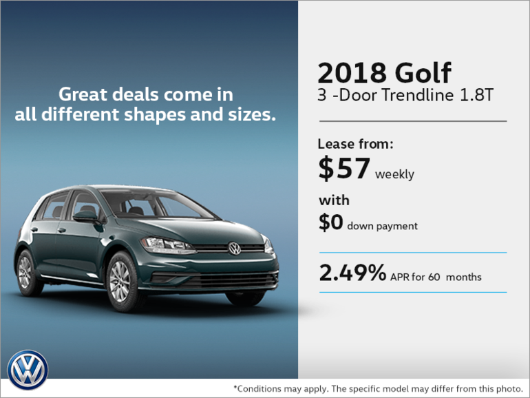 Lease the 2018 Golf 3-Door!