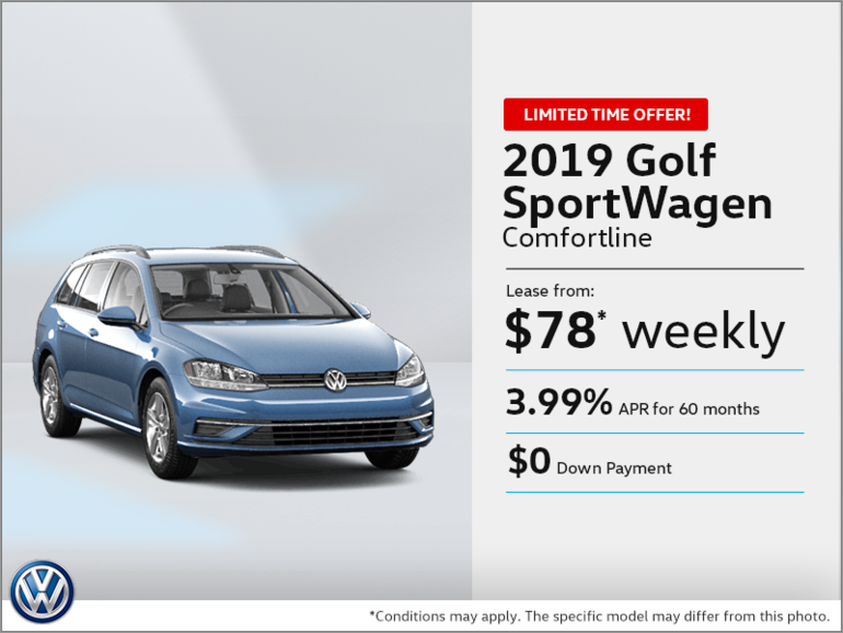 Lease the 2019 Golf SportWagen!