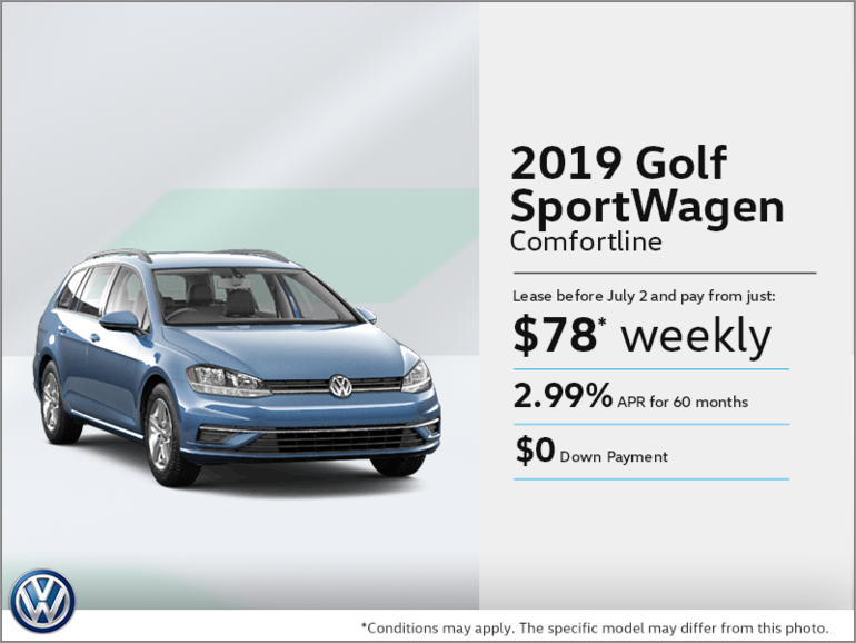 Get the 2019 Golf SportWagen!