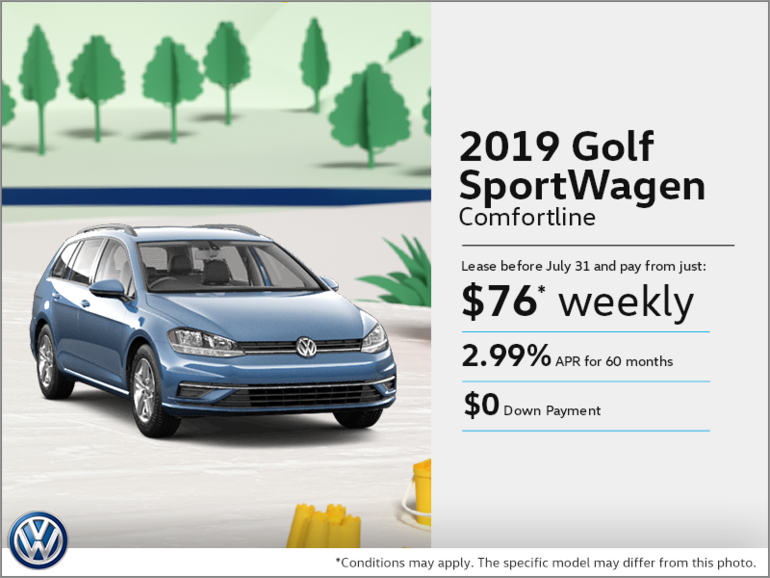 Get the 2019 Golf SportWagen!