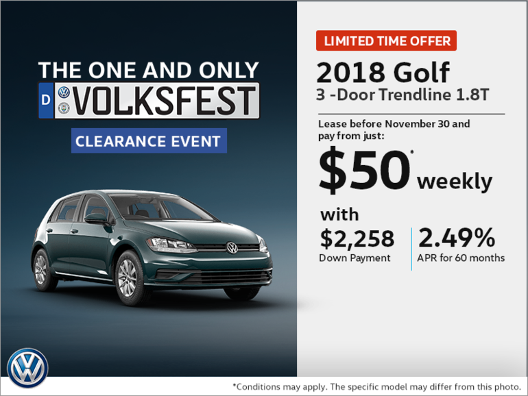 Lease the 2018 Golf 3-Door!