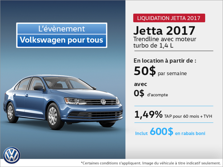 Obtenez la Jetta 2017 dès aujourd'hui!
