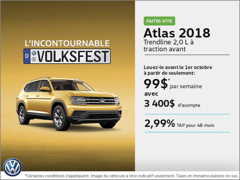 Louez l'Atlas 2018 dès aujourd'hui!