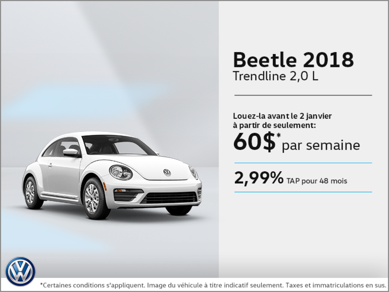 Louez la Beetle 2018 dès aujourd'hui!