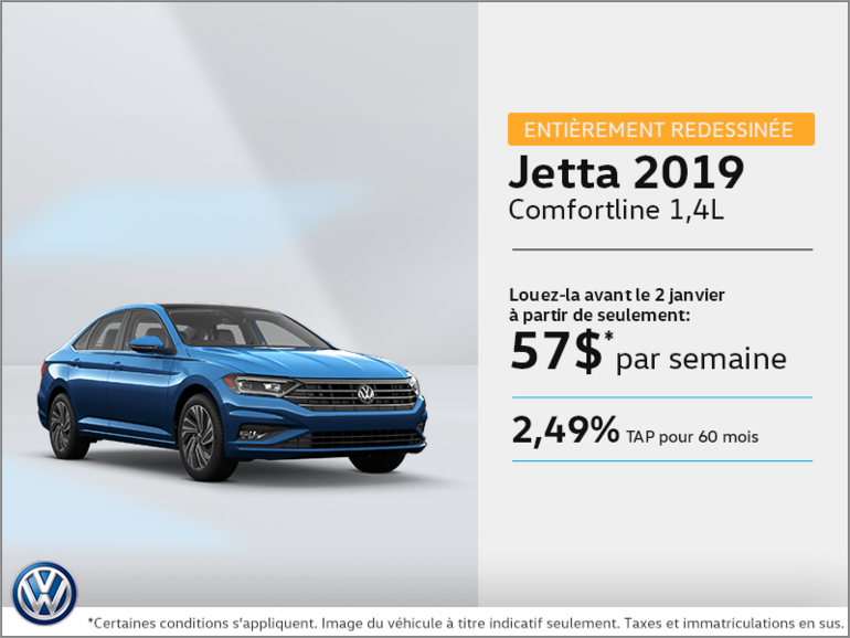 Louez la Jetta 2019 dès aujourd'hui!