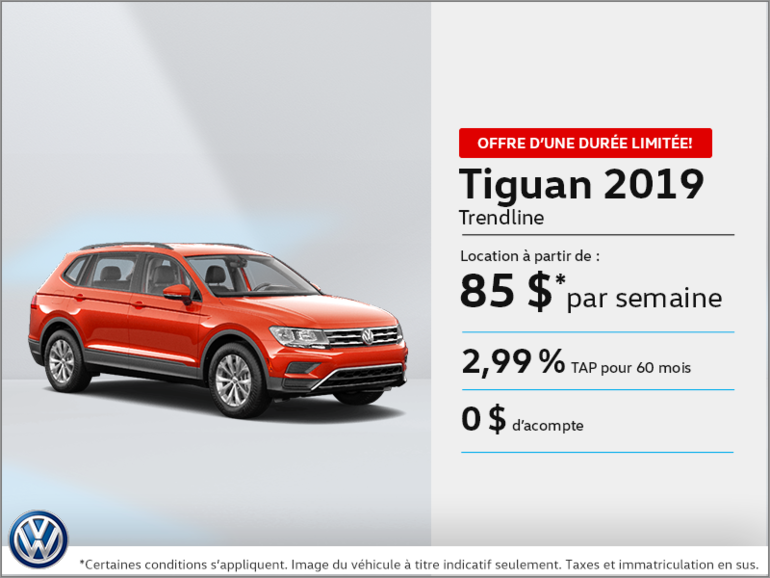 Louez la Tiguan 2019!