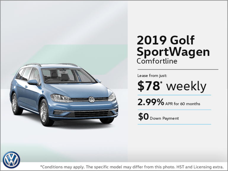 Get the 2019 Golf SportWagen!