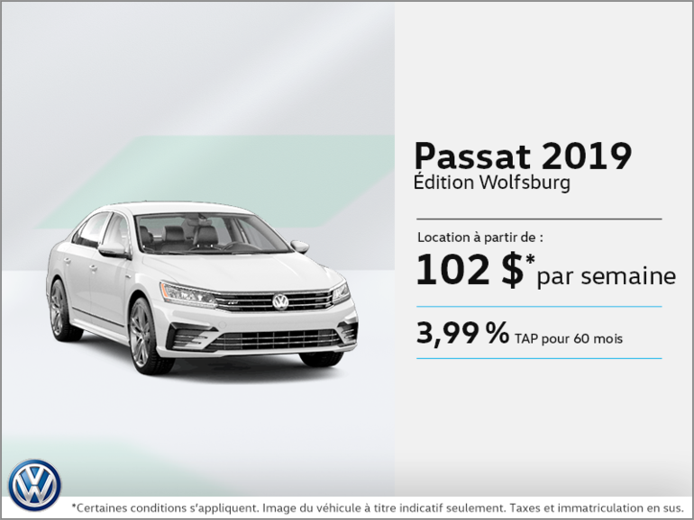 Louez la Passat 2019!