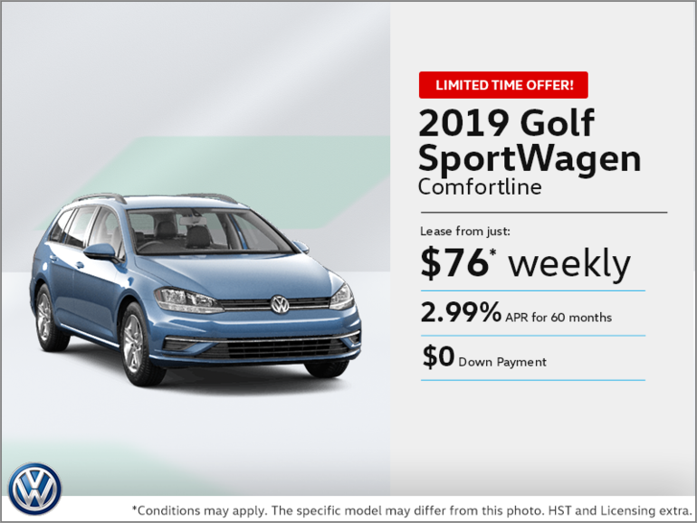 Get the 2019 Golf SportWagen!