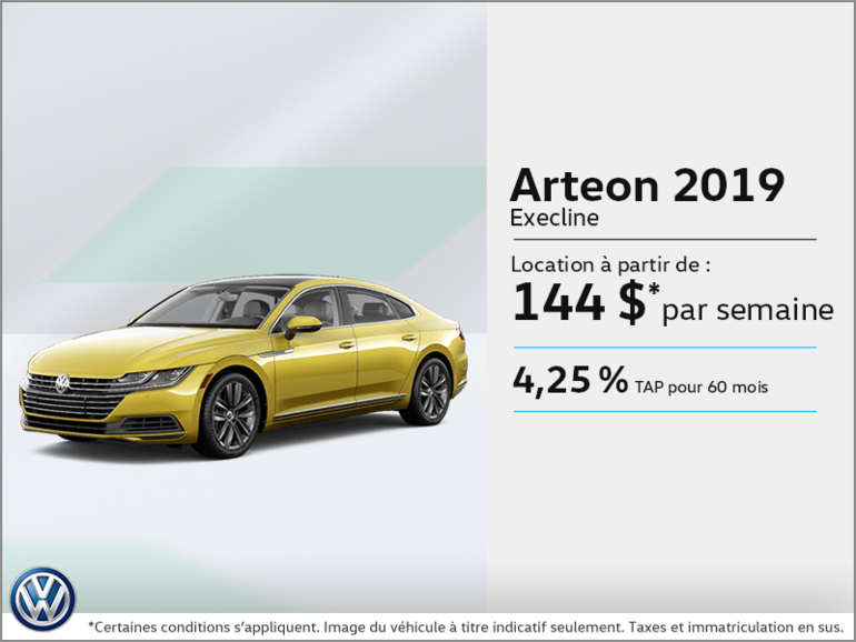 Louez la nouvelle Arteon 2019!