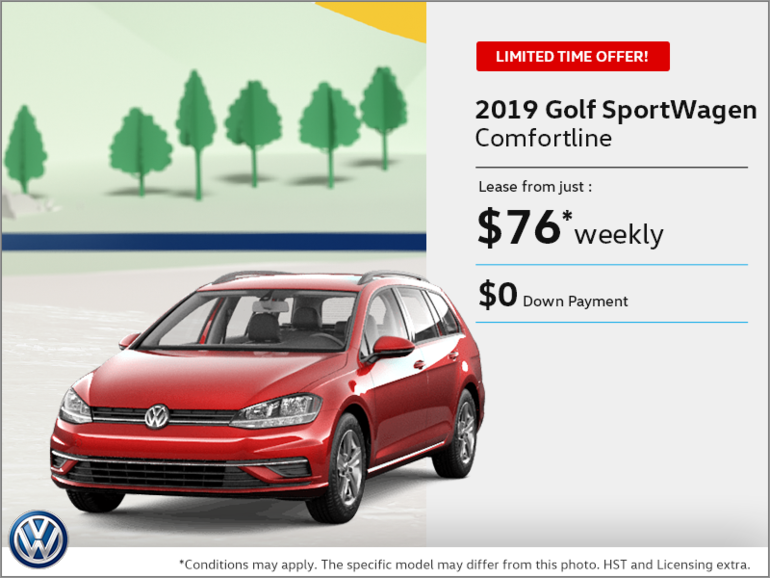 Get the 2019 Golf SportWagen!