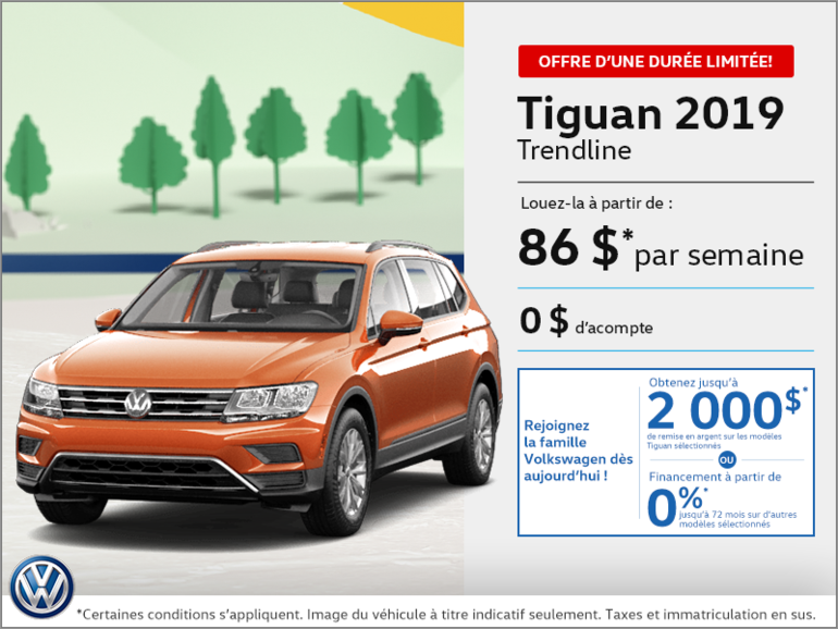 Louez le Tiguan 2019!