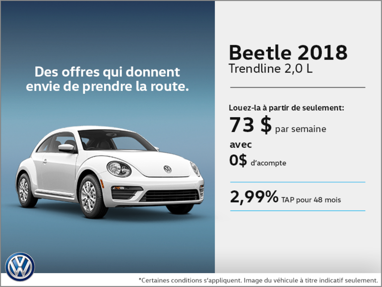 Conduisez la Beetle 2018 dès aujourd'hui!