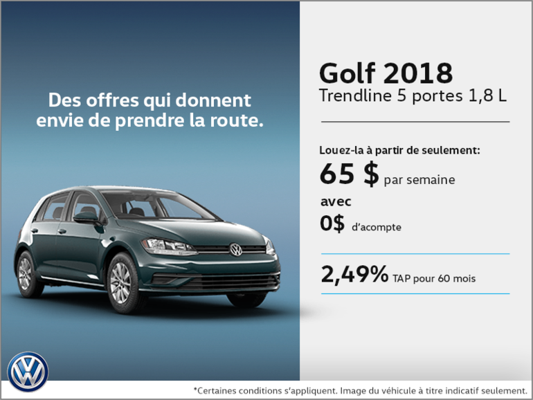 Conduisez la Golf 5 portes 2018 dès aujourd'hui!