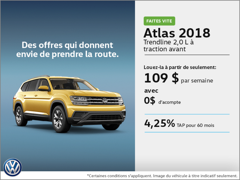 Conduisez l'Atlas 2018 dès aujourd'hui!