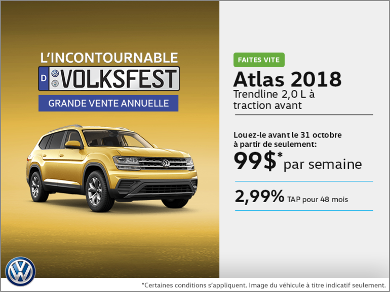 Conduisez l'Atlas 2018 dès aujourd'hui!