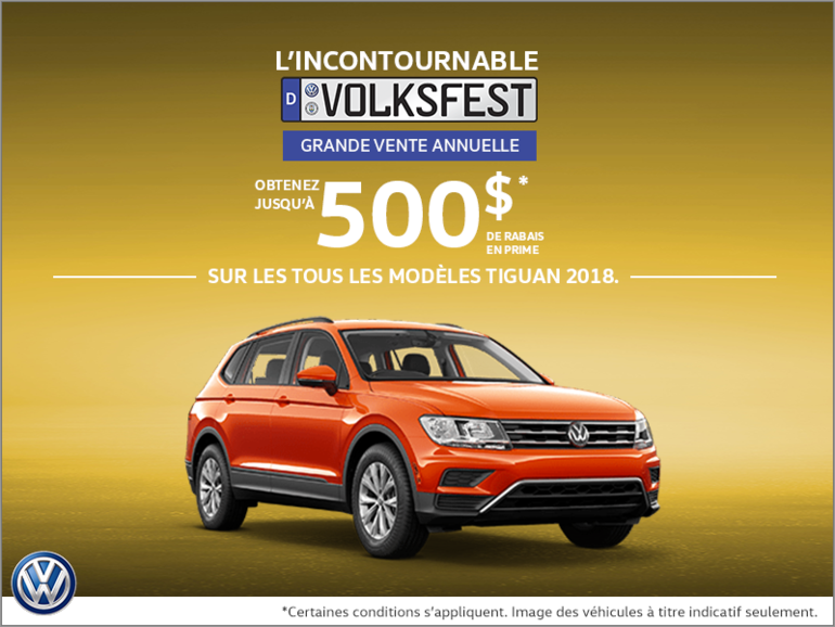 Conduisez le Tiguan 2018 dès aujourd'hui!