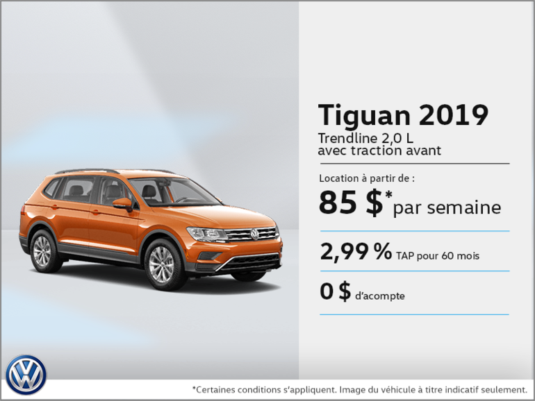 Louez la Tiguan 2019!