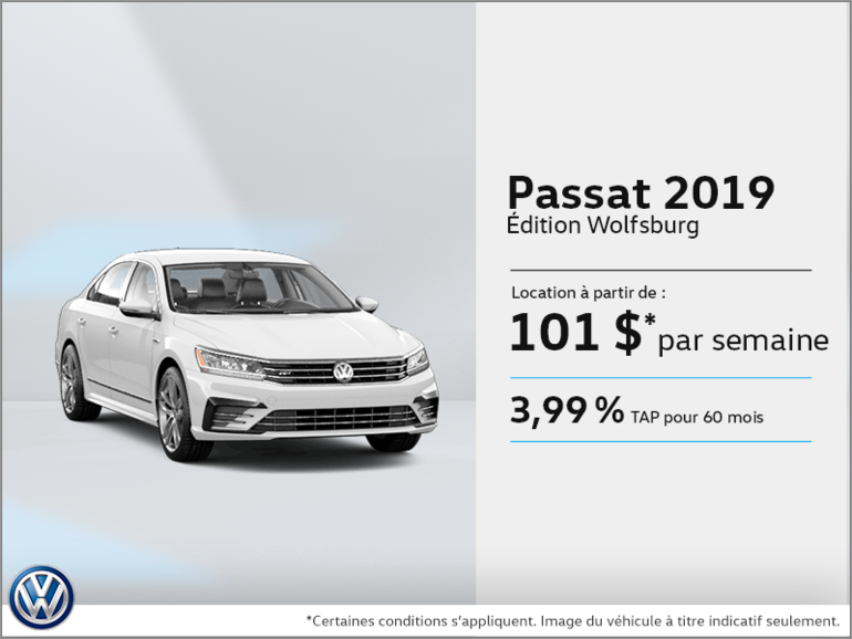 Louez la Passat 2019!