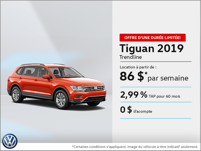 Louez la Tiguan 2019!