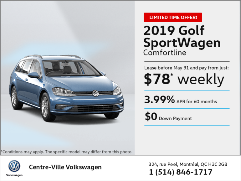 Get the 2019 Golf SportWagen!