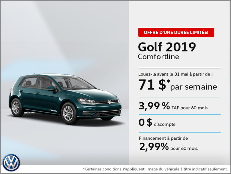 Louez la Golf 2019!