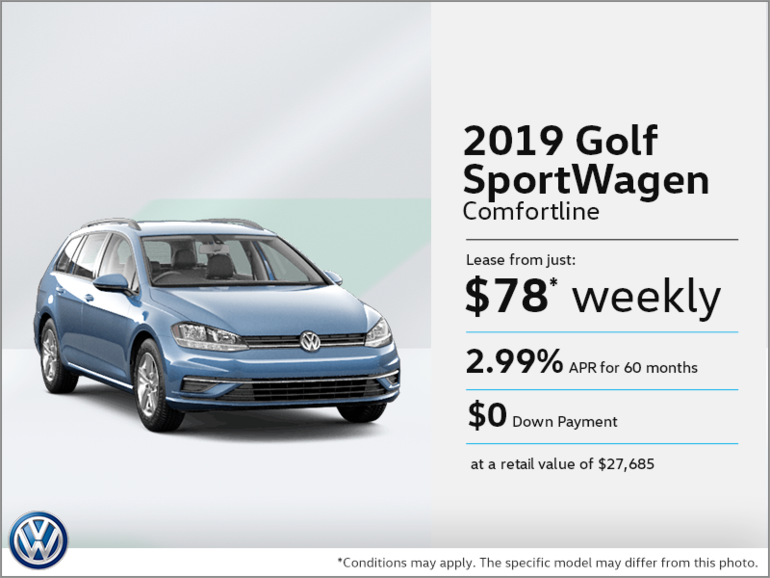 Get the 2019 Golf SportWagen!