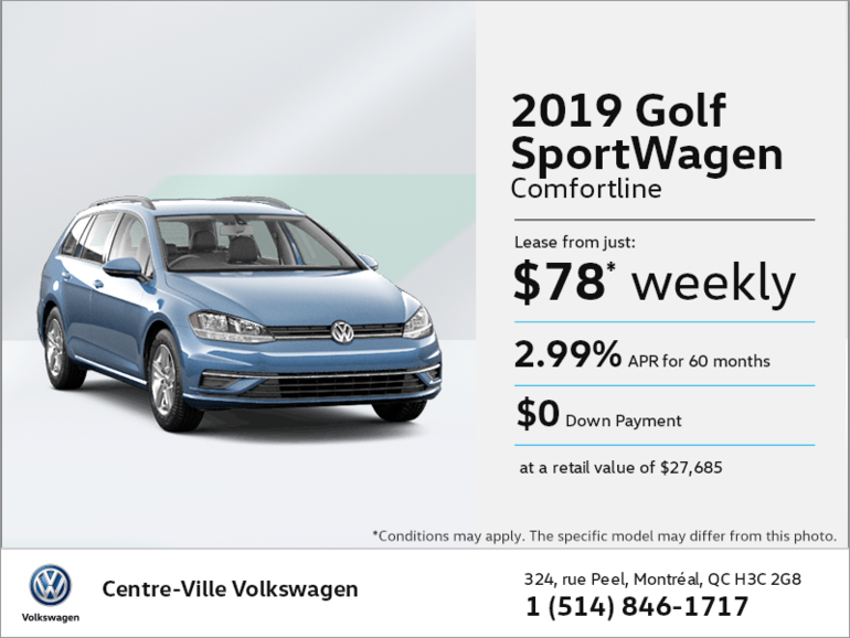 Get the 2019 Golf SportWagen!
