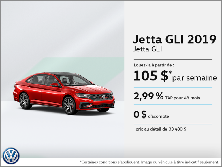 La toute nouvelle Jetta GLI 2019