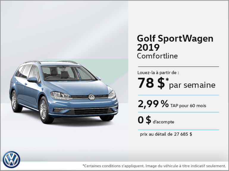 Louez la Golf SportWagen 2019!
