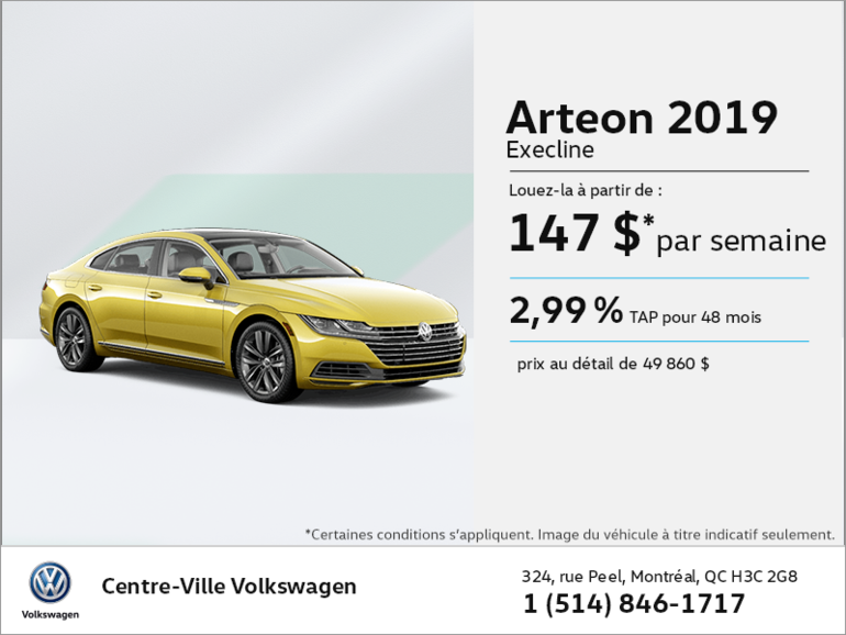 Louez la nouvelle Arteon 2019!
