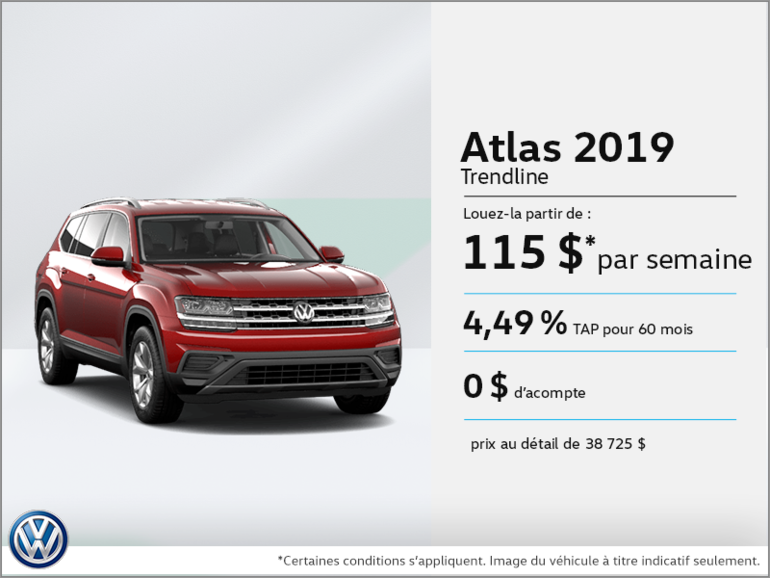 Louez l'Atlas 2019!